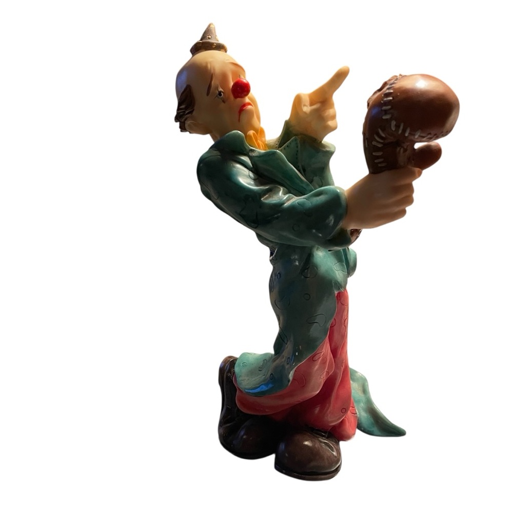 Vtg Summit Collection Sad Clown Figurine Baseball Resin Statue 1990’s Decor